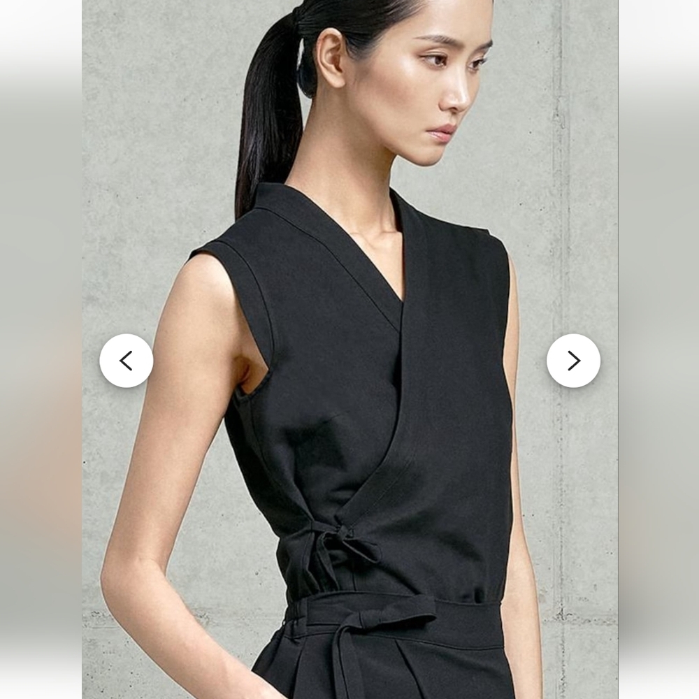 Korean Linen Wrap Top